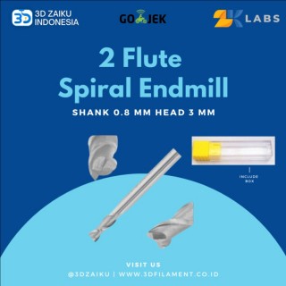 CNC Router 2 Flute Spiral Cut Endmill 3,175 shank 0,8 mm Head 3 mm CEL